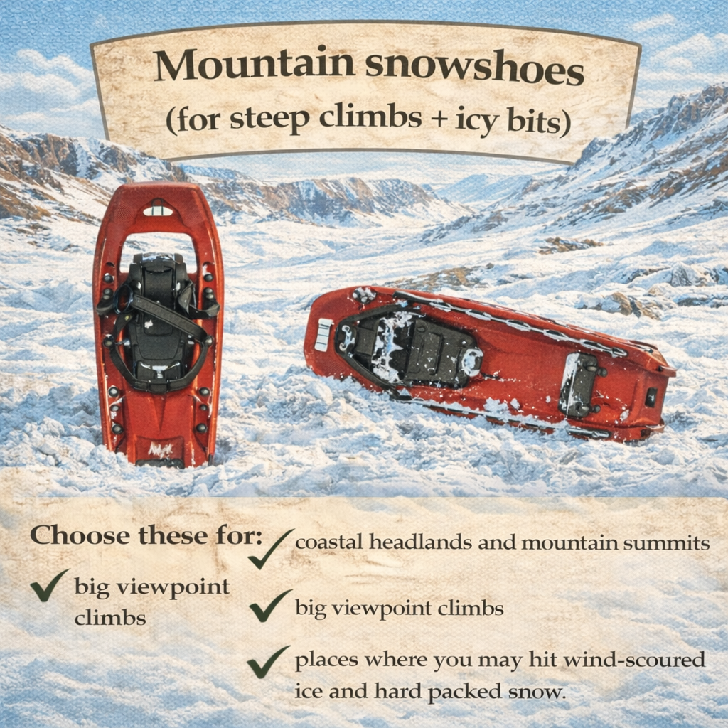 MSR evo mountain snowshoe in Newfoundland